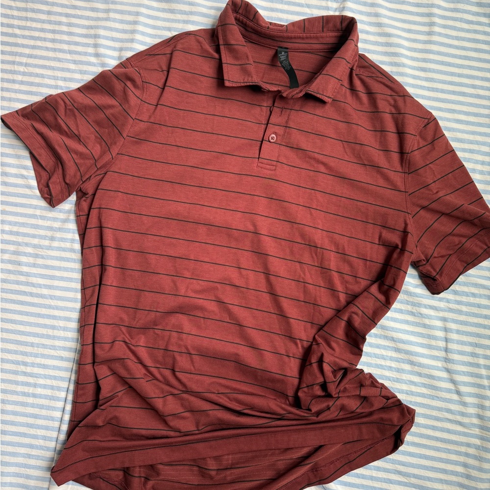 lululemon athletica Men's Polo - Maroon Stripes